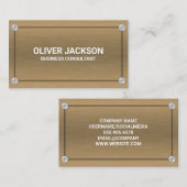 Metall und Schrauben | Metallgewebe Visitenkarte (Vorne/Hinten)