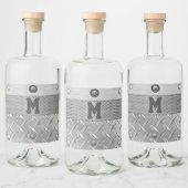 Metall- und Stahlliquor Alkoholflaschenetikett (Flaschen)