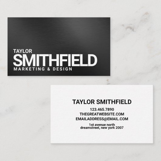 Metall Visitenkarte (Vorne/Hinten)