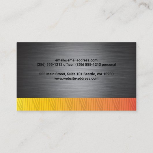 Metall | Weave Pattern Trial Visitenkarte (Rückseite)