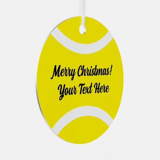 Metall-Weihnachtsgeschenk für Tennisspieler Ornament Aus Metall (Vorderseite Rechts)