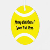 Metall-Weihnachtsgeschenk für Tennisspieler Ornament Aus Metall (Vorderseite links)