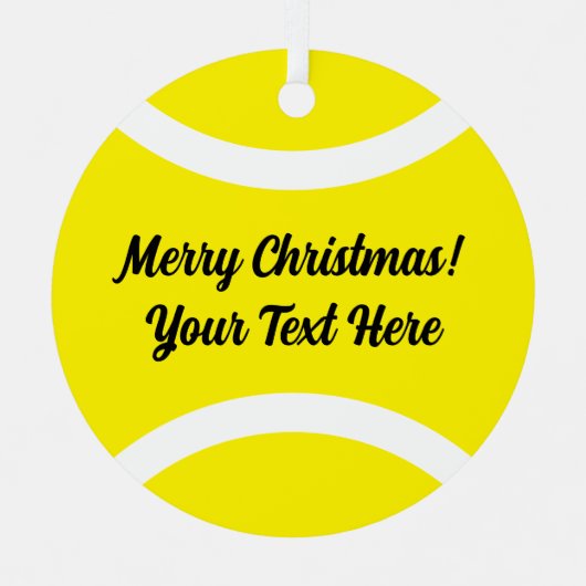 Metall-Weihnachtsgeschenk für Tennisspieler Ornament Aus Metall (Vorderseite)