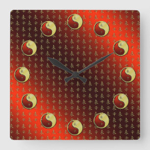 Metall Ziege Quadratische Wanduhr