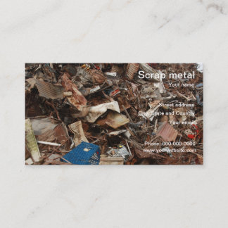 Metallabfall, der Geschäftskarte recycelt Visitenkarte