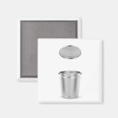 Metallabfalldose mit Deckel Magnet (Vorderseite/Rückseite)