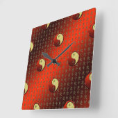 Metallaffe Quadratische Wanduhr (Winkel)