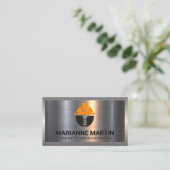 Metallaluminium | Construction Hat Logo Visitenkarte (Stehend Vorderseite)
