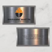 Metallaluminium | Construction Hat Logo Visitenkarte (Vorne/Hinten)