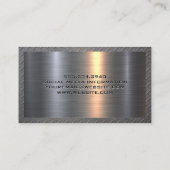 Metallaluminium | Hammer Nail Logo | Tischlerei Visitenkarte (Rückseite)