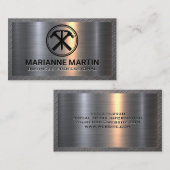 Metallaluminium | Hammer Nail Logo | Tischlerei Visitenkarte (Vorne/Hinten)