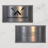 Metallaluminium | Paint Rollers | Stahlmuster Visitenkarte (Vorne/Hinten)