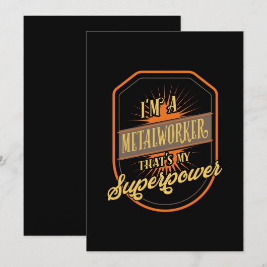 Metallarbeiter Einladung (Vorne/Hinten)