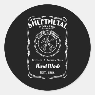 Metallarbeiter für Blecharbeiter Runder Aufkleber
