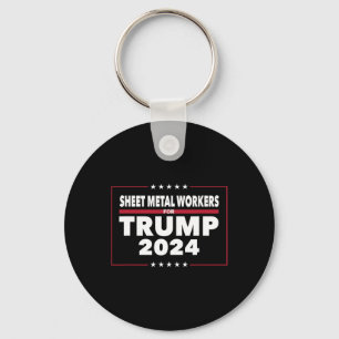 Metallarbeiter für Trump 2024 Präsident Republikan Schlüsselanhänger