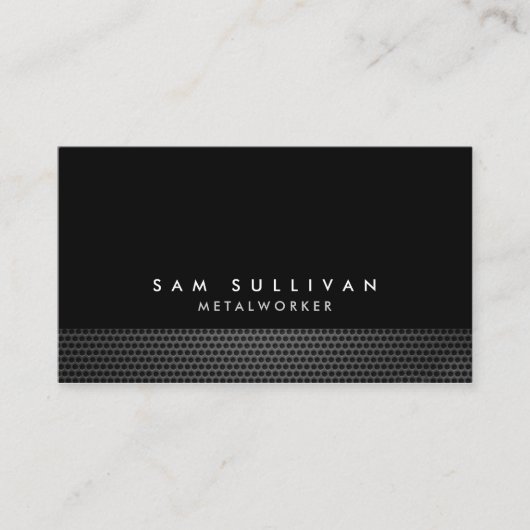 Metallarbeiter Metallgitter Texturhandelsfertigkei Visitenkarte (Vorderseite)
