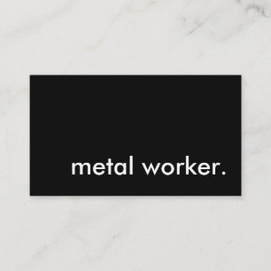 Metallarbeiter Visitenkarte