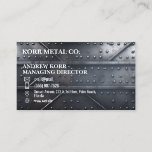 metallartig visitenkarte