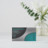 Metallausschnitt kreist Visitenkarte ein (Stehend Vorderseite)