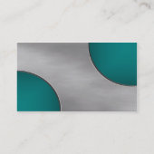 Metallausschnitt kreist Visitenkarte ein (Rückseite)