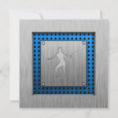 Metallaussehen in gebürstetem Zustand Einladung (Rückseite)