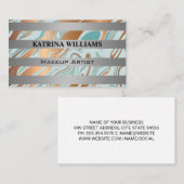 Metallbarren | Gold Green Marble Liquid Visitenkarte (Vorne/Hinten)