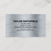 METALLBAU BERUFLICH GEOMETRISCHE VISITENKARTE (Rückseite)