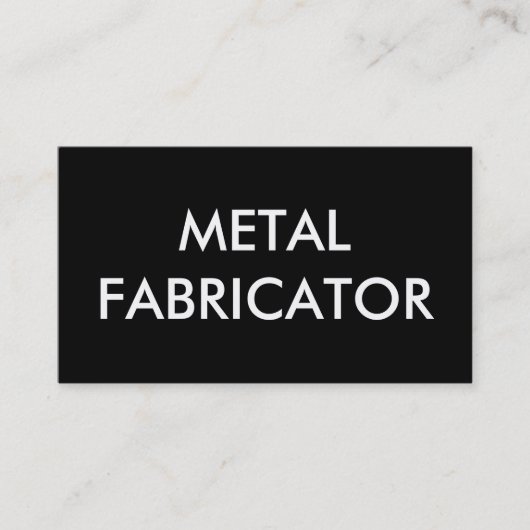 Metallbauer Visitenkarte (Vorderseite)