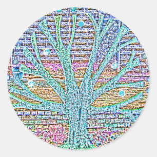 Metallbaum Runder Aufkleber