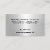 Metallbearbeitungsservice für Handyman Visitenkarte (Rückseite)