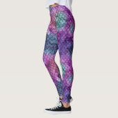 Metallbeschichtete Aquarell Leggings (Links)