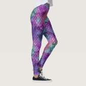 Metallbeschichtete Aquarell Leggings (Rechts)
