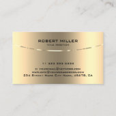 Metallblass Gold Design Edelstahl-Look Visitenkarte (Rückseite)
