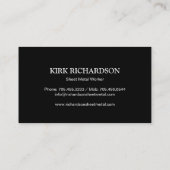 METALLblatt-ARBEITSKRAFT-VISITENKARTE Visitenkarte (Rückseite)