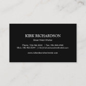 METALLblatt-ARBEITSKRAFT-VISITENKARTE Visitenkarte (Rückseite)