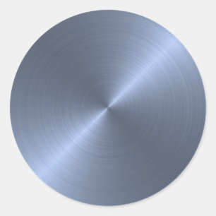 Metallblau Runder Aufkleber