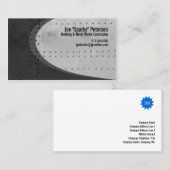 Metallblech Rivets Graue Visitenkarte (Vorne/Hinten)