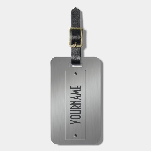 Metallblick-Gewohnheits-Gepäckanhänger Gepäckanhänger (Vorderseite vertikal)