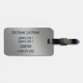 Metallblick-Gewohnheits-Gepäckanhänger Gepäckanhänger (Rückseite horizontal)