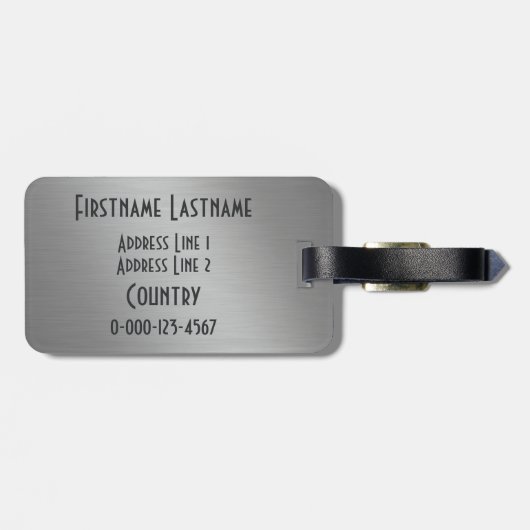 Metallblick-Gewohnheits-Gepäckanhänger Gepäckanhänger (Rückseite horizontal)