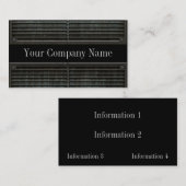 Metallblick-Grill-Schmutz-Visitenkarten Visitenkarte (Vorne/Hinten)