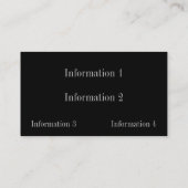 Metallblick-Grill-Schmutz-Visitenkarten Visitenkarte (Rückseite)