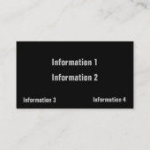 Metallblick-Kurven-Visitenkarten Visitenkarte (Rückseite)