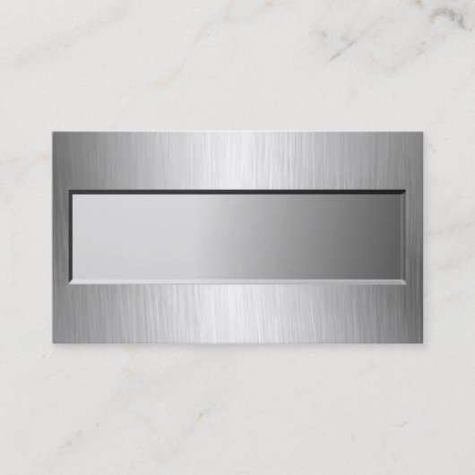 Metallblick-Nummernschild-Visitenkarten Visitenkarte (Vorderseite)