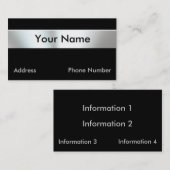 Metallblick-Nummernschild-Visitenkarten Visitenkarte (Vorne/Hinten)