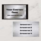 Metallblick-Platte mit Schrauben-Visitenkarten Visitenkarte (Vorne/Hinten)