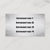 Metallblick-Platte mit Schrauben-Visitenkarten Visitenkarte (Rückseite)