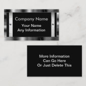 Metallblick-Rahmen-GrenzVisitenkarten Visitenkarte (Vorne/Hinten)