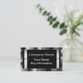 Metallblick-Rahmen-GrenzVisitenkarten Visitenkarte (Stehend Vorderseite)