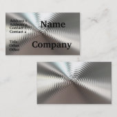 Metallblick-Teller-Kreisentwurfs-Geschäfts-Karten Visitenkarte (Vorne/Hinten)